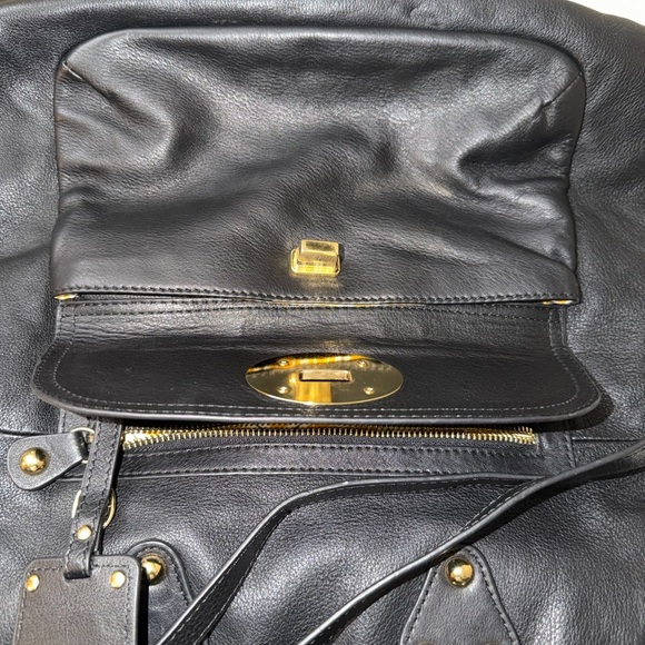 Emma Fox Black Shoulder /Crossbody Bag with Gold Details - Picture 6 of 13